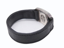 Load image into Gallery viewer, CHROME HEARTS クロムハーツ レザー ブレスレット CHX ハーネスクラスプ シルバー925 2003/.925刻印 38g 美品 中古 4b005491