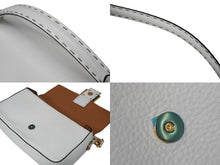 画像をギャラリービューアに読み込む, FENDI フェンディ ハンドバッグ マンマバケット 8BR600 ホワイト セレリア レザー ゴールド金具 美品 中古 54924