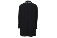 画像をギャラリービューアに読み込む, 極美品 CHANEL シャネル ウール エンブレム ダブル ジャケット 05C ブラック ロゴ ツイード P24937V12963 サイズ44 中古 54954