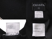 画像をギャラリービューアに読み込む, 極美品 CHANEL シャネル ウール エンブレム ダブル ジャケット 05C ブラック ロゴ ツイード P24937V12963 サイズ44 中古 54954