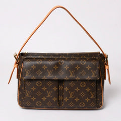 極美品 LOUISVUITTON ルイヴィトン ヴィヴァシテGM ワンショルダーバッグ M51163 モノグラム ブラウン ゴールド金具 中古 4a003180