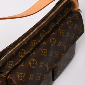 極美品 LOUISVUITTON ルイヴィトン ヴィヴァシテGM ワンショルダーバッグ M51163 モノグラム ブラウン ゴールド金具 中古 4a003180
