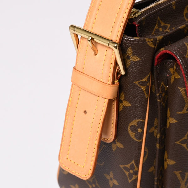 極美品 LOUISVUITTON ルイヴィトン ヴィヴァシテGM ワンショルダーバッグ M51163 モノグラム ブラウン ゴールド金具 中古 4a003180