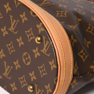LOUIS VUITTON ルイヴィトン バケットPM ハンドバッグ M42238 モノグラム ブラウン レザー PVC ゴールド金具 美品 中古 4a003188