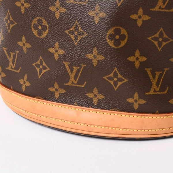 LOUIS VUITTON ルイヴィトン バケットPM ハンドバッグ M42238 モノグラム ブラウン レザー PVC ゴールド金具 美品 中古 4a003188