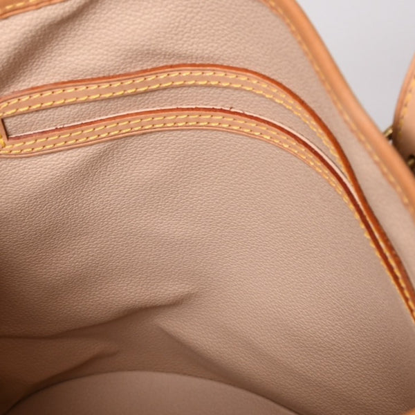 LOUIS VUITTON ルイヴィトン バケットPM ハンドバッグ M42238 モノグラム ブラウン レザー PVC ゴールド金具 美品 中古 4a003188
