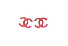 画像をギャラリービューアに読み込む, 極美品 CHANEL シャネル ココマーク ピアス A22C刻印 ネオンピンク ゴールド金具 中古 55018