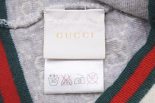 画像をギャラリービューアに読み込む, GUCCI グッチ ベビーニットキャップ 帽子 GG柄 261826 3K206 9266 ウール ベージュ レッド グリーン キッズ 良品 中古 55099