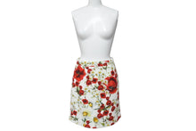 画像をギャラリービューアに読み込む, DOLCE&amp;GABBANA ドルチェアンドガッバーナ タイトスカート セミフレアスカート 薔薇 マーガレット 膝上 11/12 美品 中古 55133