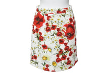 画像をギャラリービューアに読み込む, DOLCE&amp;GABBANA ドルチェアンドガッバーナ タイトスカート セミフレアスカート 薔薇 マーガレット 膝上 11/12 美品 中古 55133
