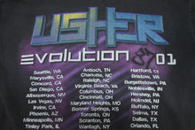 画像をギャラリービューアに読み込む, USHER アッシャー EVOLUTION01 R&amp;B 00s ヴィンテージ ツアーT 半袖 Tシャツ ALLSPORT カットソー M 良品 中古 55144