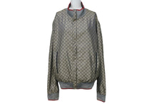 画像をギャラリービューアに読み込む, GUCCI グッチ ブルゾン ナイロン GG柄 ジップアップジャケット ベージュ size52 232050 Z7313 シルバー金具 美品 中古 55164