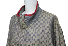 画像をギャラリービューアに読み込む, GUCCI グッチ ブルゾン ナイロン GG柄 ジップアップジャケット ベージュ size52 232050 Z7313 シルバー金具 美品 中古 55164