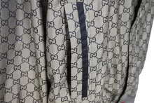 画像をギャラリービューアに読み込む, GUCCI グッチ ブルゾン ナイロン GG柄 ジップアップジャケット ベージュ size52 232050 Z7313 シルバー金具 美品 中古 55164
