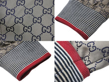 画像をギャラリービューアに読み込む, GUCCI グッチ ブルゾン ナイロン GG柄 ジップアップジャケット ベージュ size52 232050 Z7313 シルバー金具 美品 中古 55164