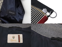 画像をギャラリービューアに読み込む, GUCCI グッチ ブルゾン ナイロン GG柄 ジップアップジャケット ベージュ size52 232050 Z7313 シルバー金具 美品 中古 55164