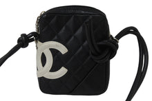 画像をギャラリービューアに読み込む, CHANEL シャネル ポシェット ミニ ショルダーバッグ カンボンライン ココマーク８番代 ブラック ホワイト 良品 中古 55166