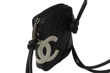 画像をギャラリービューアに読み込む, CHANEL シャネル ポシェット ミニ ショルダーバッグ カンボンライン ココマーク８番代 ブラック ホワイト 良品 中古 55166