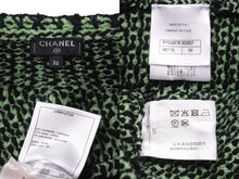 画像をギャラリービューアに読み込む, CHANEL シャネル カーディガン グリーンココマークボタン カシミヤ コットン ポリアミド サイズ36 P70487K10067 美品 中古 55192