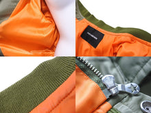 画像をギャラリービューアに読み込む, PHENOMENON フェノメノン MA-1ジャケット 2013年AW 38 M ナイロン ポリエステル グリーン オレンジ シルバー金具 美品 中古 55207