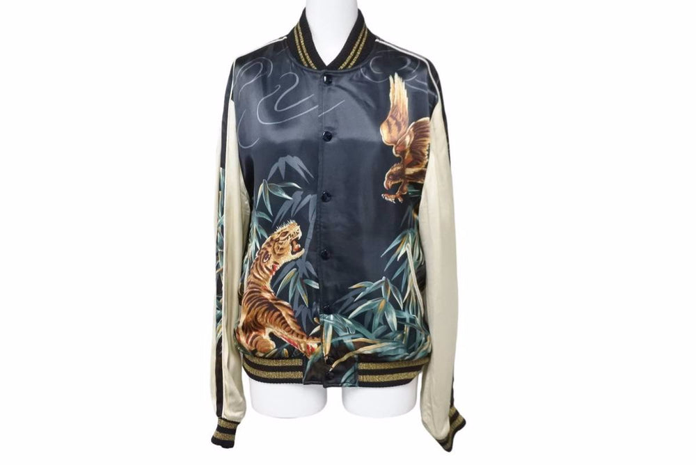 SAINT LAURENT Saint Laurent 16SS Eagle Tiger Sukajan Blouson 416035 Teddy Jacket Size 42 Good Used 55208