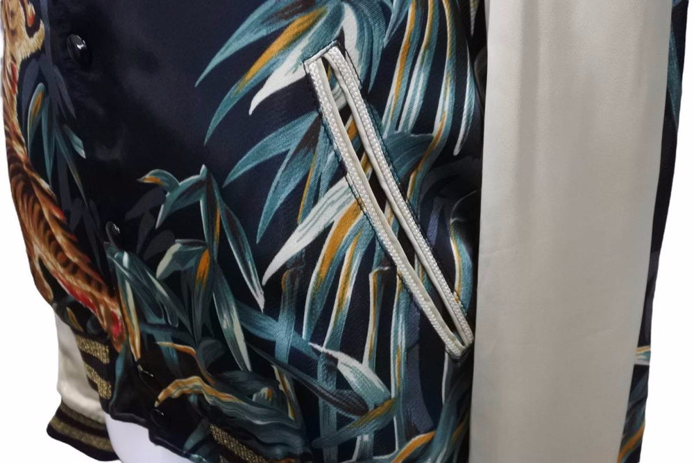 SAINT LAURENT サンローラン 16SS イーグルタイガー スカジャン ブルゾン 416035 テディジャケット サイズ42 良品 中古 55208