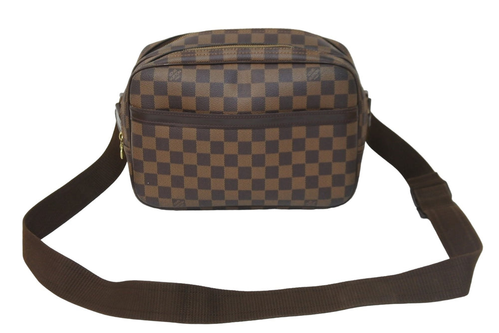 LOUIS VUITTON ルイヴィトン ショルダーバッグ リポーター PM ダミエ SPO N45253 ブラウン ゴールド金具 美品 中古 4c054743