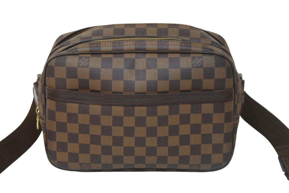 LOUIS VUITTON ルイヴィトン ショルダーバッグ リポーター PM ダミエ SPO N45253 ブラウン ゴールド金具 美品 中古 4c054743