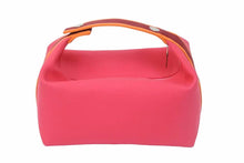 Load image into Gallery viewer, 極美品 HERMES エルメス ハンドバッグ ブリッドアブラックＧＭ ジグザグ ピンク ボルドー オレンジ シルバー金具 中古 55233