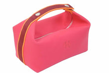 Load image into Gallery viewer, 極美品 HERMES エルメス ハンドバッグ ブリッドアブラックＧＭ ジグザグ ピンク ボルドー オレンジ シルバー金具 中古 55233