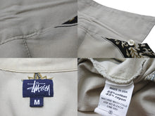 Load image into Gallery viewer, STUSSY ステューシー 半袖シャツ 90s USA製 OLD STUSSY ドラゴン ステューシーオールド ベージュ系 M 中古 美品 55260