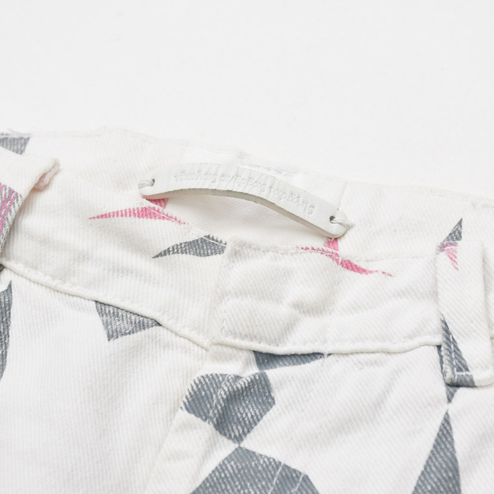 Nicolas Andreas Taralis Nicolas Andreas Taralis Pants Denim White Pink Cotton Size 27 Good Condition Used 55263