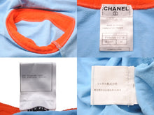 画像をギャラリービューアに読み込む, CHANEL シャネル カーディガン ココマーク パイル 02S ブルー オレンジ サイズ42 P19454V11234 美品 中古 55264