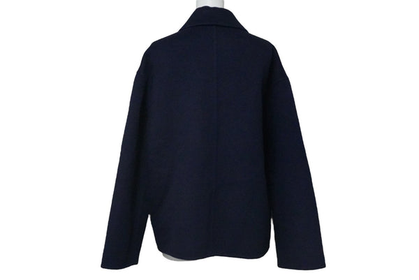 新品同様 HERMES エルメス ジャケット コート ネイビー カシミヤ サイズ36 *17-7102 フランス製 中古 55270