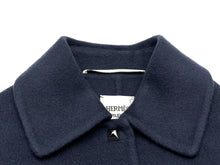 画像をギャラリービューアに読み込む, 新品同様 HERMES エルメス ジャケット コート ネイビー カシミヤ サイズ36 *17-7102 フランス製 中古 55270