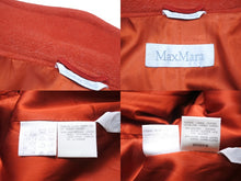 画像をギャラリービューアに読み込む, MAX MARA マックスマーラ コート ロングコート ジャケット オレンジ ウール レディース サイズ38 美品 中古 55272