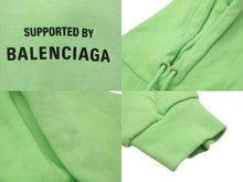 画像をギャラリービューアに読み込む, BALENCIAGA バレンシアガ パーカー WFP 2020 グリーン イエロー ライトグリーン XS 600583 美品 中古 55273