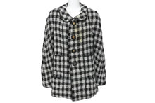 画像をギャラリービューアに読み込む, CHANEL シャネル ジャケットツイードジャケット ブラック ホワイト ココマーク ココボタン ブラック ホワイト 中古 55281