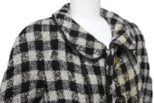画像をギャラリービューアに読み込む, CHANEL シャネル ジャケットツイードジャケット ブラック ホワイト ココマーク ココボタン ブラック ホワイト 中古 55281