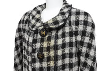 画像をギャラリービューアに読み込む, CHANEL シャネル ジャケットツイードジャケット ブラック ホワイト ココマーク ココボタン ブラック ホワイト 中古 55281