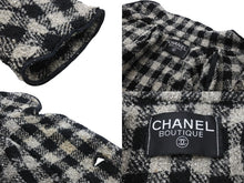 画像をギャラリービューアに読み込む, CHANEL シャネル ジャケットツイードジャケット ブラック ホワイト ココマーク ココボタン ブラック ホワイト 中古 55281