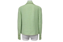 画像をギャラリービューアに読み込む, 極美品 CHANEL シャネル ジャケット ココマーク 97P グリーン ツイード P07346V05393 サイズ40 中古 55317