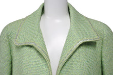 画像をギャラリービューアに読み込む, 極美品 CHANEL シャネル ジャケット ココマーク 97P グリーン ツイード P07346V05393 サイズ40 中古 55317