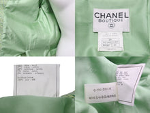 画像をギャラリービューアに読み込む, 極美品 CHANEL シャネル ジャケット ココマーク 97P グリーン ツイード P07346V05393 サイズ40 中古 55317