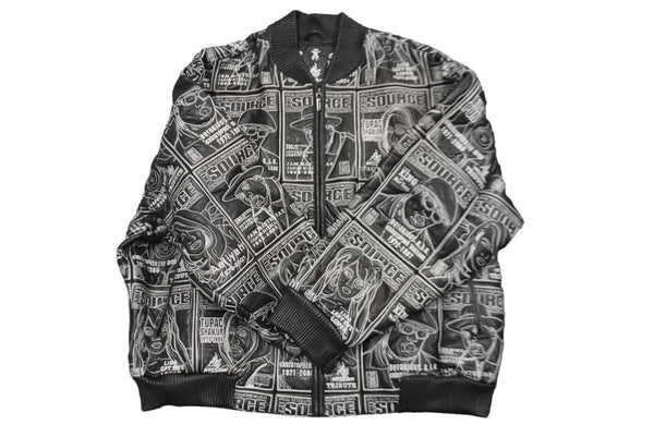 Very good condition al wissam jacket fully embroidered SOURCE MAGAZINE leather jacket used 55358
