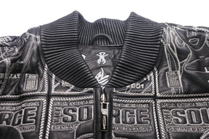 Very good condition al wissam jacket fully embroidered SOURCE MAGAZINE leather jacket used 55358