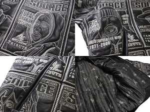 Very good condition al wissam jacket fully embroidered SOURCE MAGAZINE leather jacket used 55358