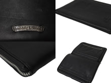 Load image into Gallery viewer, CHROME HEARTS クロムハーツ クラッチバッグ ドキュメントケース クロスパッチ ブラック シルバー925 レザー 良品 中古 55362