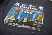 画像をギャラリービューアに読み込む, Yankees ヤンキース world series chmpions 199 Tシャツ 半袖 ネイビー サイズ L 美品 中古 55375