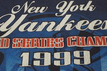 画像をギャラリービューアに読み込む, Yankees ヤンキース world series chmpions 199 Tシャツ 半袖 ネイビー サイズ L 美品 中古 55375